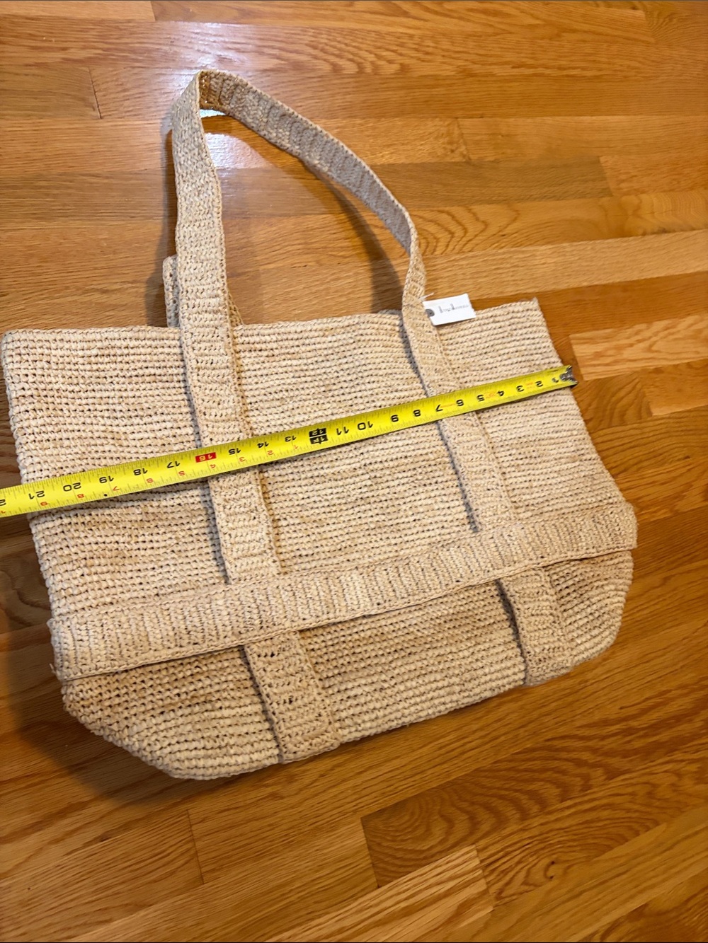Anthropologie x Hat Attack Raffia Traveler Bag FLAWED NWT - Picture 11 of 13